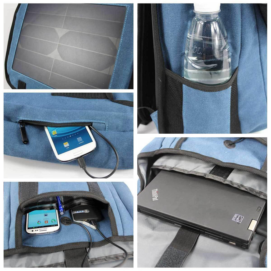 Solar Charging Multifunctional Wear-Resistant Large Capacity USB Charging Outdoor Unisex Backpack Bag