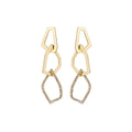 Space Links Gold Earrings-0