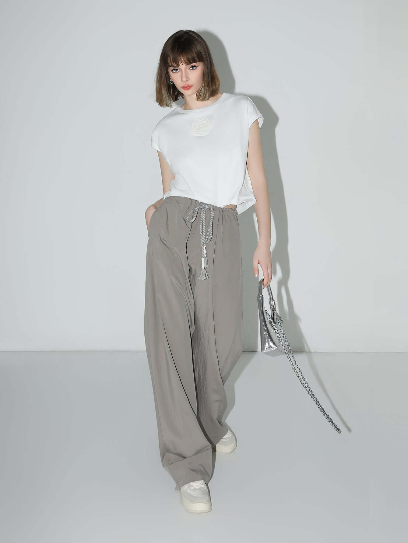 Straight Leg Drawstring  Casual Lounge Pants-2