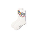 Street Soul All-season Women White Crew Socks-0