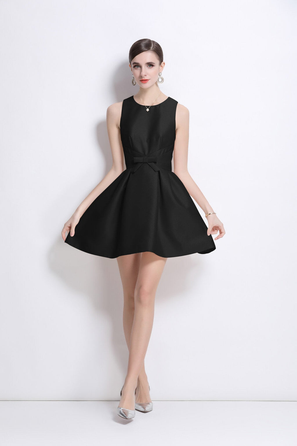 Structured Pleated Helm Petite Dress