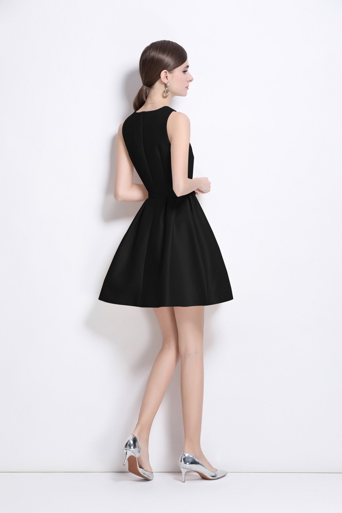 Structured Pleated Helm Petite Dress