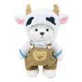 Stuffed Bear Animal Plush Toy Doll With Cow Outfit