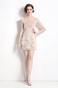 Sweet Floral Form Fitting Mini Dress-0