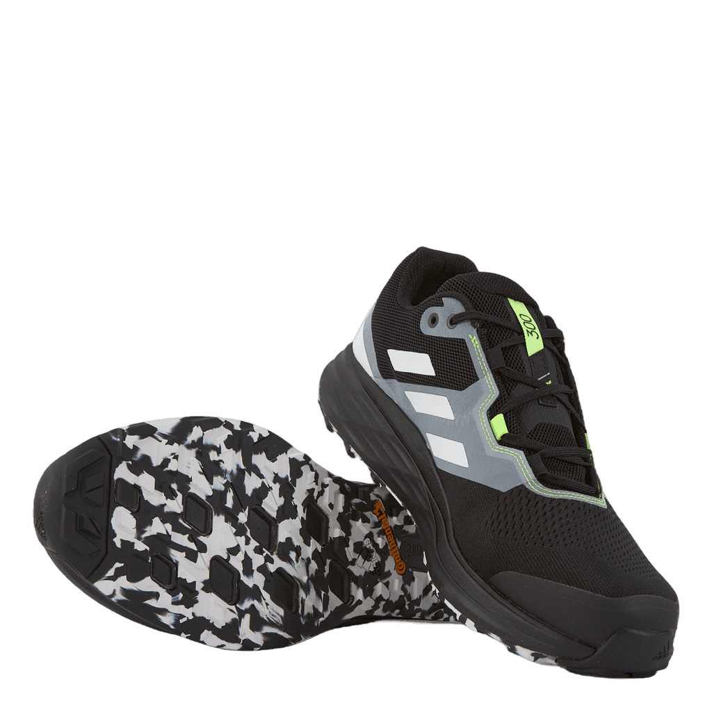 Terrex Two Flow Trail Running Shoes Core Black / Crystal White / Solar Yellow