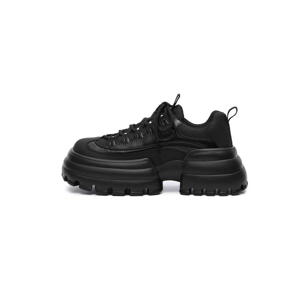 Thick Gear Heel Platform Lace Ups-0
