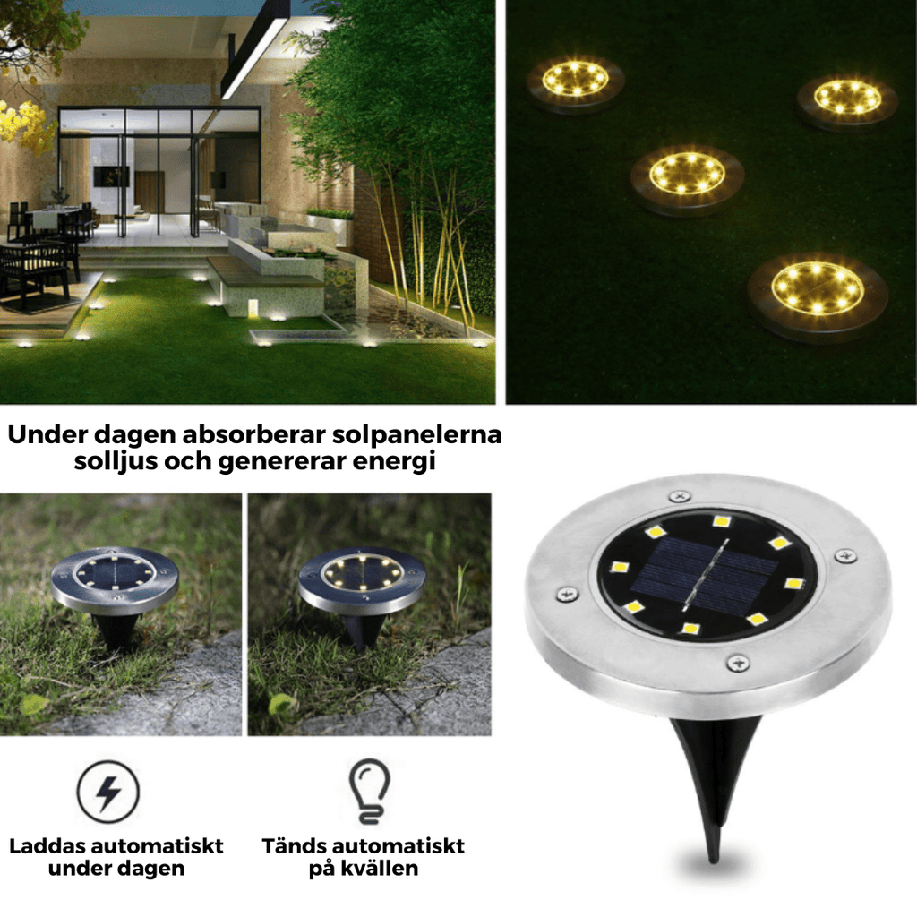 Trådlösa LED-solcellsträdgårdslampor - Skapa den perfekta atmosfären i din trädgård!