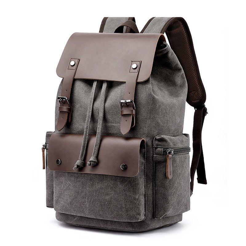 Unisex Casual Business Laptop Bag With Buckle Drawstring Backpack