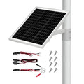 20W 12V Solarpanel-Akku, Solarzellen-Akku mit eingebautem Styropor und Schutz, IP65, geeignet für Mahlen, Pfähle, Gardinen, Gräser (geeignet für 40-mm-68-mm-Stahl) | EU