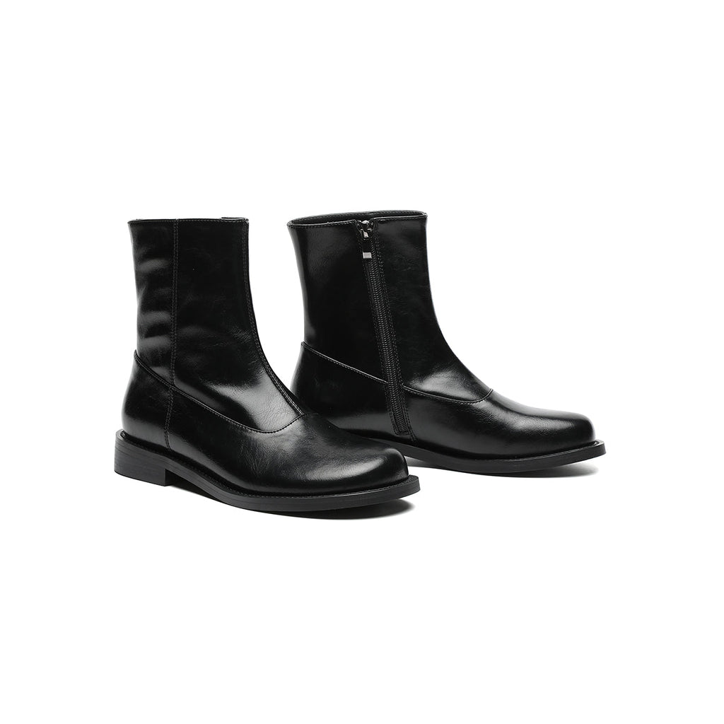 Versatile Flat Fleece-Lined Martin Mid-Calf Boots-3