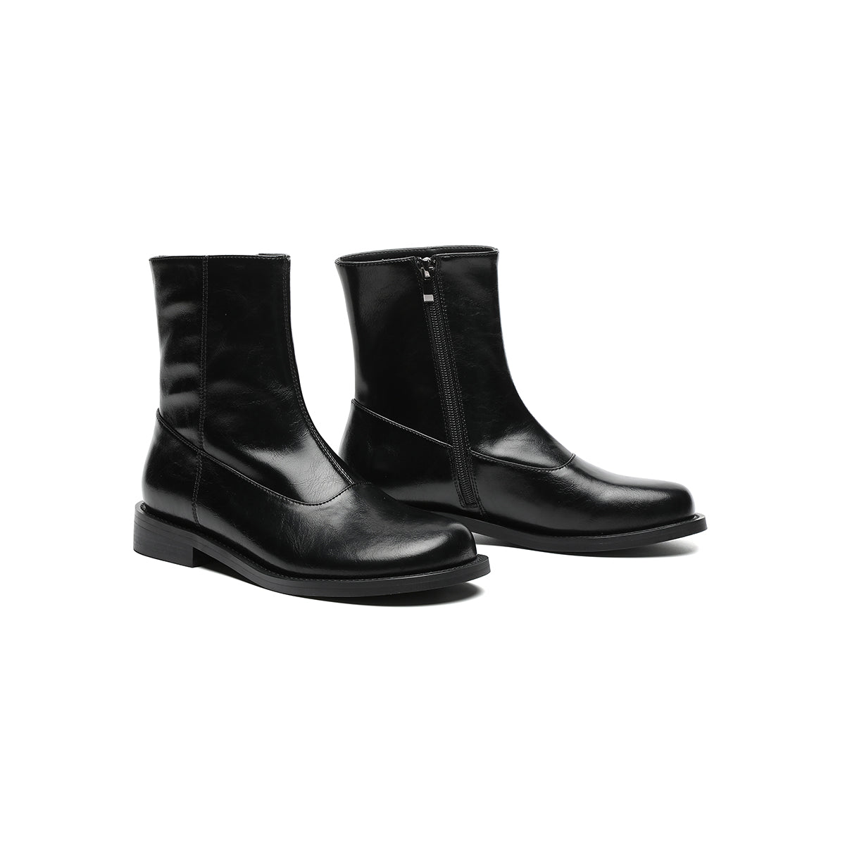 Versatile Flat Fleece-Lined Martin Mid-Calf Boots-3