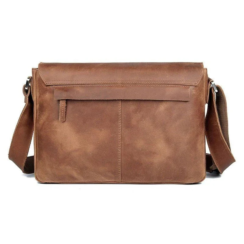 Vintage Leather Crossbody Shoulder Bag For Men