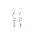 Wavy Chandelier Gold Earrings-0