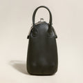 Whimsical Gourd Leather Ball Clasp Top Handle Bag-0