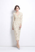 White Cutout Lace Dress with Inner Slip