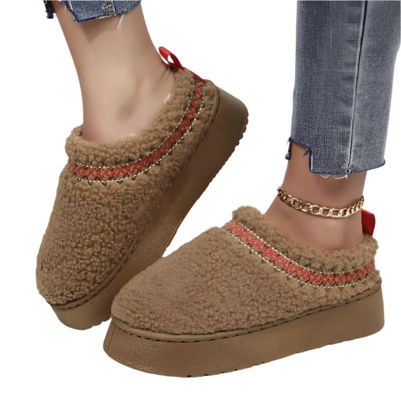 Women's Winter Indoor & Outdoor Thick-Soled Plush Shoes Slippers