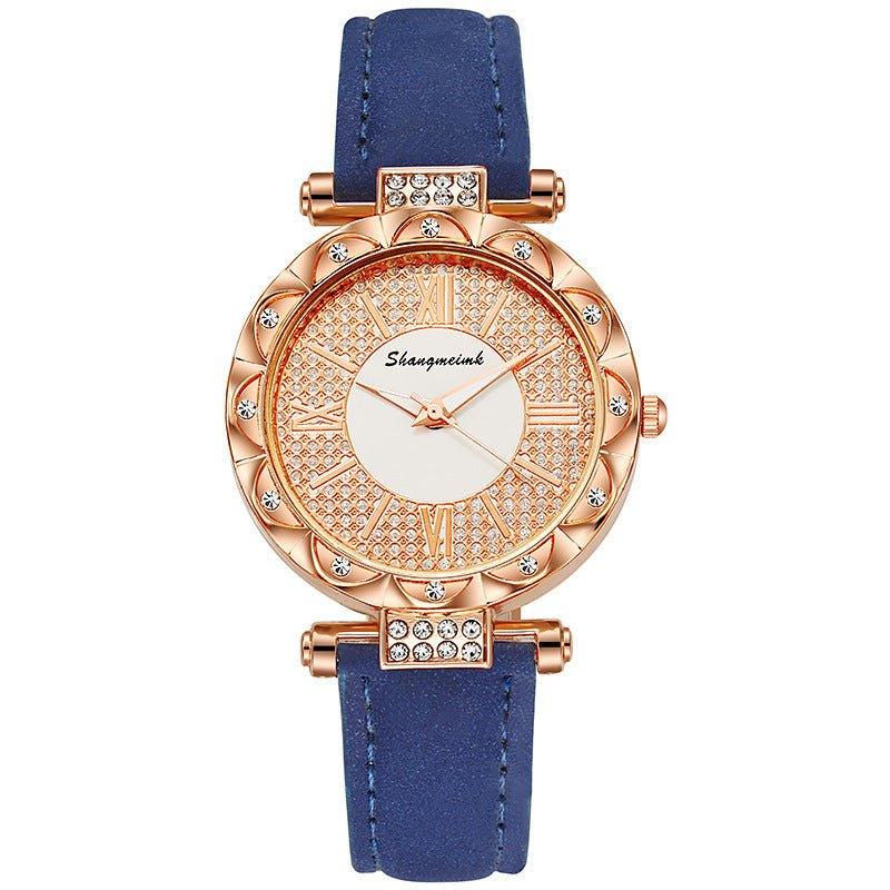 Women's Diamond-Encrusted Quartz Watch