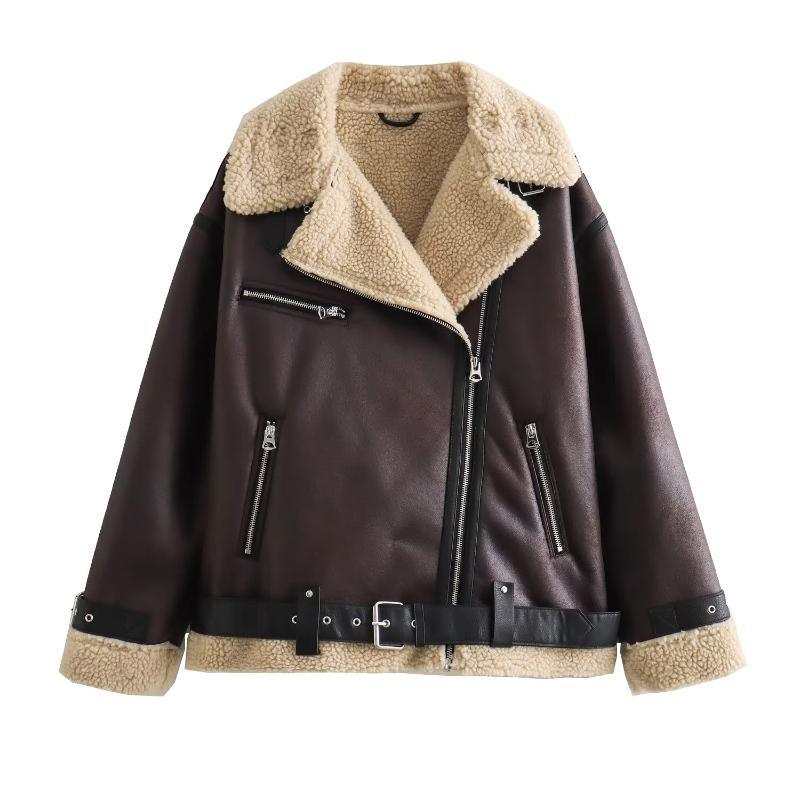 Women's Fur & Leather Jacket