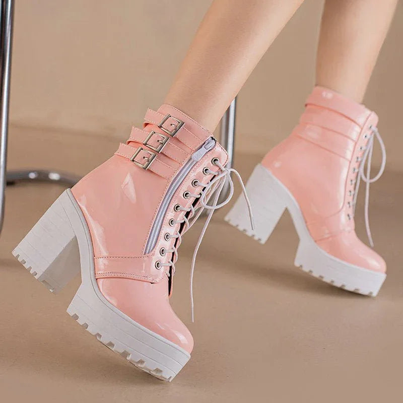 Women's High Heeled Autumn And Winter Boots