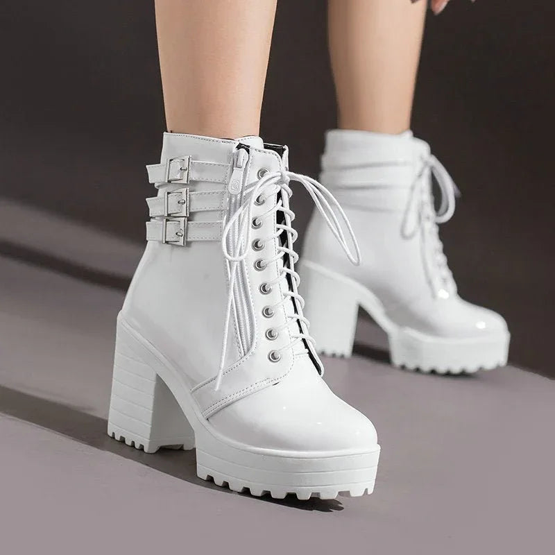 Women's High Heeled Autumn And Winter Boots