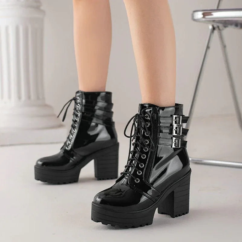 Women's High Heeled Autumn And Winter Boots