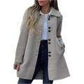 Women's Single-Breasted Fleece Thermal Jacket Coat