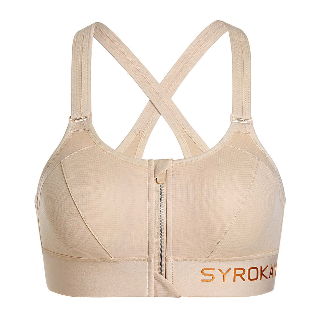Zip Front Large Padded High Impact Sports Bra-3